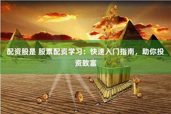 配資股是 股票配資學習：快速入門指南，助你投資致富